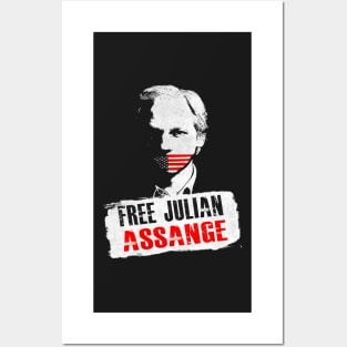 Free Julian Assange Posters and Art